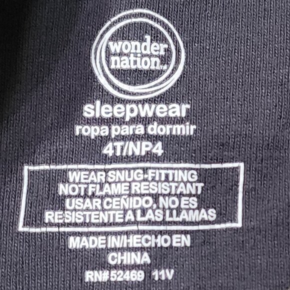 Wonder Nation Toddler Boys 'Dozin Off' Cotton Pajamas Size 4T - Picture 6 of 6